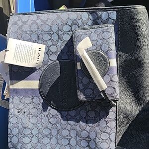 Coach Signature Dempsey Tote and Matching Wristlet Wallet